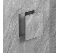 Trappe de Visite Porte D'accès Invisible pour Carrelage, Trappe D'inspection Dissimulée en Plastique, Porte Cachée pour Service ee Plomberie pour Salle ee Bain, Cuisine(Gray,20x20cm(7 7/8x7 7/8"))