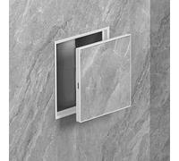 Trappe de Visite Porte D'accès Invisible pour Carrelage, Trappe D'inspection Dissimulée en Plastique, Porte Cachée pour Service ee Plomberie pour Salle ee Bain, Cuisine(White,20x20cm(7 7/8x7 7/8"))