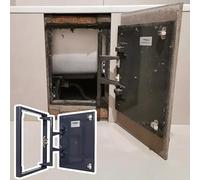 Trappe de Visite Porte D'Accès pour Baignoire Panneau D'Accès pour Carrelage Loquet Tactile Dissimulé sans Joint Plaques de Recouvrement pour Plomberie Gris (600 X 1 000 X 70 Mm 23,6 X 39,4 X 2,8 Po)