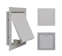 Trappe de Visite Porte D'inspection de Plafond avec Cadre en Aluminium, Panneau D'accès Métallique, Interrupteur à bouton-poussoir, Plaque de Visite de Plomberie, Installation Facile(Grey,45x55cm)