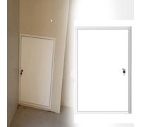 trappe de visite Portes d'accès de 25 45 65 85 cm de largeur avec serrure de sécurité à clé, panneau d'accès en alliage d'aluminium, port d'inspection(White,W 45 CM L 80 CM)