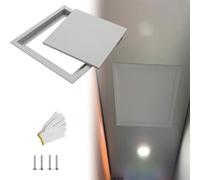 Trappe de Visite pour Cloison Sèche Panneau d'Accès Plafond en Acier 35 40 55cm Trappe d'accès Étanche Pour Salle de Bain, Électricité, Porte d'inspection de Plomberie Amovible(Gris,550x600 mm)