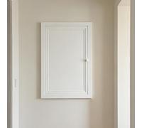 Trappe de Visite pour Plaque de Plâtre, Porte d'Accès Métal avec Poignée, Cadre en Aluminium et Panneau Galvanisé, Trappe de Plafond pour Plomberie et Électricité, Blanc(W50xH57cm)