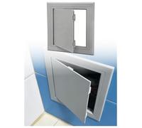 Trappe de visite PVC pour tuyau d'évacuation, grise, accès réparation | Ouverture extérieure à charnière, adhésif double face en option, pour évacuation et plomberie(With adhesive,100mmx150mm)