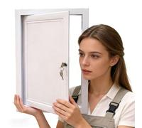 Trappe de Visite Trappe D'accès Murale 25 30 35 40 45 55 60 70 75 80 90 cm, Tranche D'inspection de Plomberie Verrouillable, Porte de Service Blanche pour Cloison Sèche(12x24in(300x600mm))