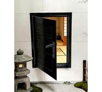 Trappe de Visite Trappe de Panneau d‘Accès Texturée Verrouillable, Porte Service d’Inspection Plomberie à Revêtement Poudre, Révision pour Cuisine(Black,600x950mm/24x37in)