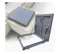 Trappe d'évacuation de Toit, Porte de sécurité de Toit avec vérins hydrauliques, Conception antivol pour bâtiments résidentiels, commerciaux et usines (60 x 60 cm / 23,6 x 23,6 po)