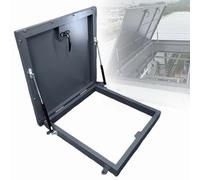 Trappe d'évacuation pour toit plat de sous-sol, trappe de toit pour fenêtre de toit, avec vérin à gaz et poignée, pour grenier, sous-sol, cave voûtée, couvercle de sortie d'escalier 65X65CM