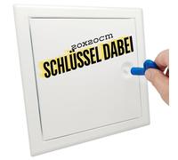 Trappe d'inspection 20 x 20 cm de qualité supérieure de StudioGreenGlobal avec fermeture carrée, tôle d'acier blanche, fermeture à 4 bords | Porte de visite 200 x 200 mm | Clapet d'entretien