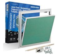 Trappe d'inspection 40 x 40 cm avec joint - Porte de révision discrète 400 x 400 mm - Porte prête à peindre | Cloison sèche en plâtre 12,5 mm | Clapet d'entretien avec cadre en aluminium | Ouverture