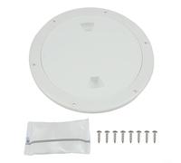 Trappe d'inspection marine ronde antidérapante blanche - Couverture de pont imperméable avec plaque de pont amovible pour port d'entretien de yacht - 10,2 cm, 15,2 cm, 20,3 cm