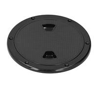 Trappe d'inspection, trappe d'accès de pont durable ronde en plastique noir de 6 pouces pour bateau pour la marine