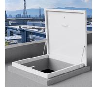 Trappe en acier galvanisé avec poignée à vérin à gaz et joint - Solution d'accès au toit et au sous-sol pour une entrée sûre et une résistance aux intempéries