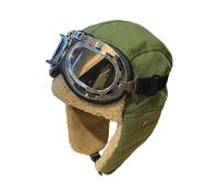 Trapper Hat Warm Winter, Headwear with Ear Flaps, with Goggles Windproof Insulated Sports Hat System, Adjustable Thermal Outdoor Protection, Sturdy Build Design, Cold Weather Style, for Adventure Use