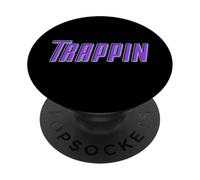 Trappin Équipement de Musique pour Trap Beat Rappers Violet PopSockets PopGrip Adhésif