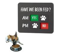Traqueur d'alimentation pour animaux de compagnie avec aimant, panneau de rappel d'alimentation pour chien, « Have We Been Fed, AM PM Feed », « Yes No Option », panneau coulissant en acrylique
