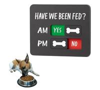 Traqueur d'alimentation pour animaux de compagnie avec aimant, panneau de rappel d'alimentation pour chien, « Have We Been Fed, AM PM Feed », « Yes No Option » - Panneau coulissant en acrylique