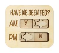 Traqueur D'alimentation Pour Animaux De Compagnie, Avec Indicateur D'alimentatïon AM PM Clair, 11,5 X 1 X 10 Cm, Panneau De Rappel D'alimentation Pour Chien Avec -nous Été Nourris, Panneau D'