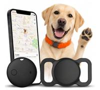 Traqueur de chien avec support - Le localisateur d'animaux en temps réel fonctionne avec Find My (iOS uniquement), sans frais mensuels, certifié MFi, collier pour chien et chat - Dispositif de suivi