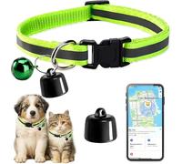 Traqueur de chien et chat avec colliers, traqueur intelligent pour chats sans frais mensuels, pas de SIM nécessaire, compatible avec iOS/Android, dispositif de suivi mondial pour tous les chats et