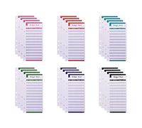 Traqueur de Dépenses Feuilles de Budget Trou 24 Pièces Enveloppe de Argent Cash Feuilles Lâches pour Planificateur de Poches