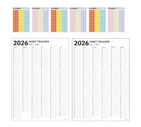 Traqueur d'habitudes 2026, facile à utiliser, 410 x 590 mm, journal de suivi d'habitudes, outil de motivation pour augmenter la productivité, pour adolescents, familles, adultes