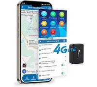 Traqueur GPS Mini APP Gratuite pour Enfant Voiture Tracker Espion Facile à Cacher Positionnement en Temps Réel Tracking 6 Mois d'Histoire Imperméable avec Carte SIM