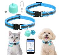 Traqueur GPS pour chat et chien compatible avec iOS et Android, suivi de localisation dans le monde entier, collier pour chat, tracker GPS sans ABO, mini traceur d'animal pour chat (bleu)