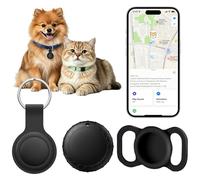 Traqueur GPS pour chiens/chats, collier intelligent avec emplacement en temps réel - Tracker de localisation pour animal de compagnie avec support, sans frais mensuels/sans carte SIM, fonctionne avec