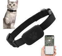 Traqueur pour Chat - Collier GPS pour Chat, Collier Réglable De 28 À 39 Cm avec Boucle De Sécurité, Traceur pour Chien, Accessoire De Protection pour Animaux, sans Abonnement Mensuel, Compatible iOS