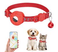 Traqueur pour chien et chat sans ABO avec iOS et Android avec réfléchissant | Collier Réglable Étanche avec Grelot pour Chat, Chien et Petits Animaux