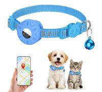 Traqueur pour chien et chat sans ABO avec iOS et Android avec réfléchissant | Collier Réglable Étanche avec Grelot pour Chat, Chien et Petits Animaux