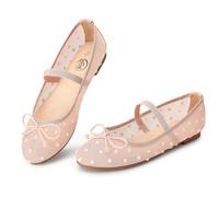 Trary Ballerines en maille pour femme - Ballerines en perles pour femme - Chaussures plates en maille pour femme - Chaussures plates en maille pour femme - Chaussures plates Mary Jane pour femme