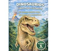 Tras las huellas de los gigantes - Libro para colorear de dinosaurios para niños desde 6 años: Una aventura creativa con T-Rex, Triceratops, ... para descubrir y dar vida con color
