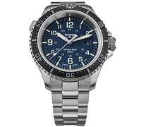 Traser Montre à Quartz analogique pour Homme avec Bracelet en Acier Inoxydable 109373, Argent/Noir, Bracelet