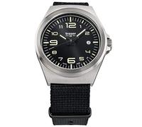 Traser Montre à Quartz analogique pour Homme avec Bracelet Textile 108638, Noir/Argent, Sangles