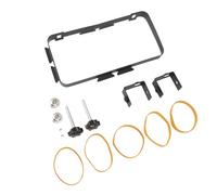 Trash Bag Holder Rack | Adjustable Clamp Hanging Stand for Cabinet/Camp/Kitchen | Sturdy Carbon Steel Garbage Hook with Rubber Band | Portable Disassembled Design