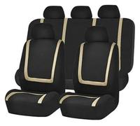 TRASH BIN Auto Housse Siège pour M&itsubishi pour ASX pour Montero pour Outlander 3 pour Pajero 2 3 4 Housses Protection Sièges Avant Arrière(9pcs Set Beige)