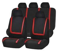TRASH BIN Auto Housse Siège pour M&itsubishi pour ASX pour Montero pour Outlander 3 pour Pajero 2 3 4 Housses Protection Sièges Avant Arrière(9pcs Set Red)