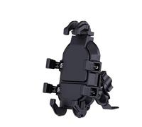 TRASH BIN Fixation Navigation Moto Support Téléphone À Absorption des Chocs Moto Stable Anti Secousse Réglage Rotation 360 ° Navigation GPS Guidon(Mirror Black)