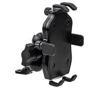 TRASH BIN Fixation Navigation Moto Support Téléphone dans Tige Fourche Navigation Moto pour CBR 250RR 600RR 400R 600 pour F4I 500R pour VFR 800F(Mirror Holder Black)