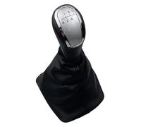 TRASH BIN Pommeau Levier De Vitesse Pour Skoda Pour Octavia A5 A6 Pommeau Levier Vitesse Poignée Stylo Soufflet Housse Protection Coffre 2004-2012(5 Speed Silver)
