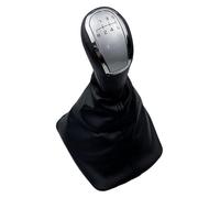 TRASH BIN Pommeau Levier De Vitesse Pour Skoda Pour Octavia A5 A6 Pommeau Levier Vitesse Poignée Stylo Soufflet Housse Protection Coffre 2004-2012(6 Speed Silver)