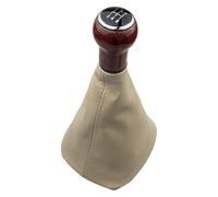 TRASH BIN Pommeau Levier De Vitesse Pour VW Pour Passat B5 5 6 Vitesses Cuir PU Avec Poignée Bois Pêche Pommeau Levier Vitesse Soufflet Protection Étui