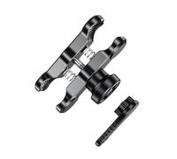 TRASH BIN Support GPS Navigation Bras Antivol À Double Douille Compatible avec Le Support De Téléphone pour Moto Base Montage Bille Taille B 1 Pouces(Medium Arm)