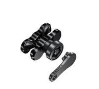 TRASH BIN Support GPS Navigation Bras Antivol À Double Douille Compatible avec Le Support De Téléphone pour Moto Base Montage Bille Taille B 1 Pouces(Short Arm)