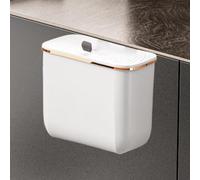 Trash Bin -Wall Mount Trash Bin 26.6x14.8x21.9cm 7L | Compost Basket Small Cabinet Door Compost Basket With Lid And Bags - Space-Saving Mountable Dustbin For Kitchen Bathroom Bedroom Cupboard RV