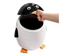 Trash Can, Animal Shaped Waste Bin, Cartoon Garbage Bin, Fun Design for Kids Room, ABS+PP Material, Ideal for Bedroom, Bathroom, Living Space, 31x28x35cm