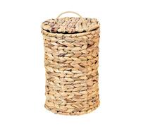 Trash Can - Garbage Can With Lid - Gourd Grass Waste Basket | Woven Rustic Home Rubbish Bin Decor For Kitchen Bedroom Bathroom Living Room Entryway Apartment Dorm Office Farmhouse Indoor