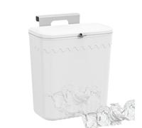 Trash Can Over-the-Cabinet - Bac de rangement de cuisine avec couvercle | Compost monté sur la porte, pas besoin de vider, réceptacle de déchets de petite taille pour comptop, outil d'organisation de